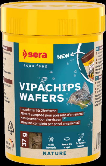 Sera Vipachips Nature - Храна за придънни рибки,за всички риби, хранещи се с алги 100 мл.